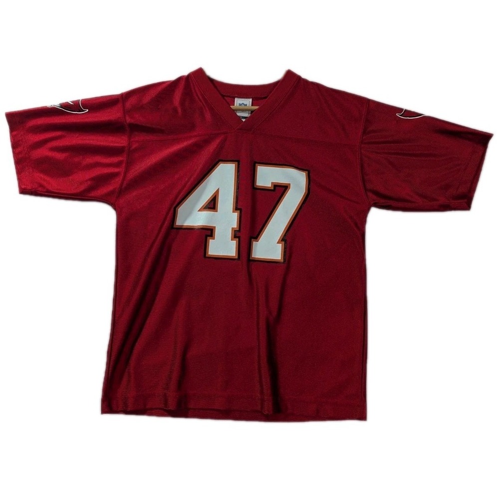 Tampa Bay Buccaneers John Lynch #47 NFL Youth‎ Large 14-16 Jersey Red VTG